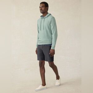 Faherty All Day Shorts 34” Waist Dark Gray Flat Front 4 pockets Casual Comfy